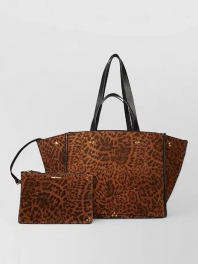 Jérôme Dreyfuss Leon M Tote Bag Animal Print Studs