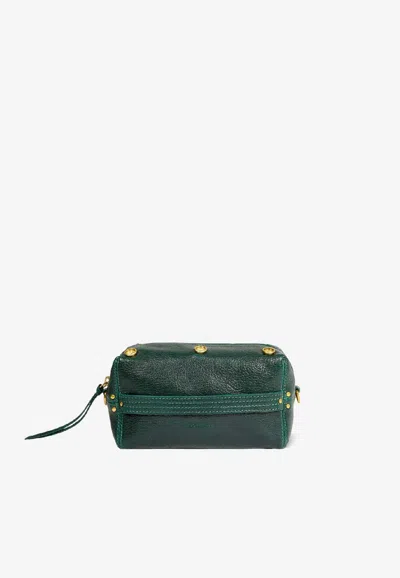 Jérôme Dreyfuss Lucky Case Leather Clutch In Green