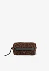 Jérôme Dreyfuss Lucky Case Leopard Print Clutch In Brown