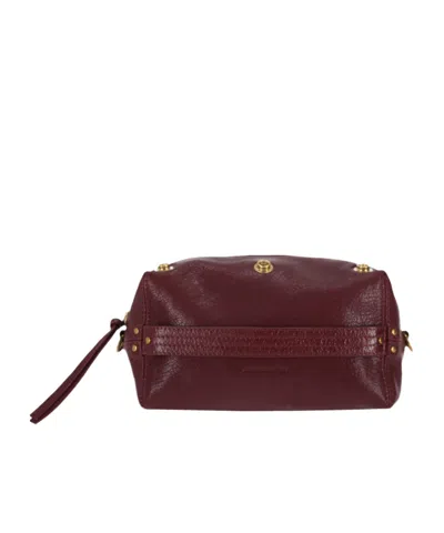 Jérôme Dreyfuss Lucky Case Studs Clutch Bag In Red