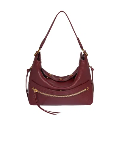 Jérôme Dreyfuss Lucky Hobo Bag In Burgundy