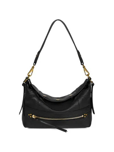 Jérôme Dreyfuss Lucky Pebbled Shoulder Bag In Black