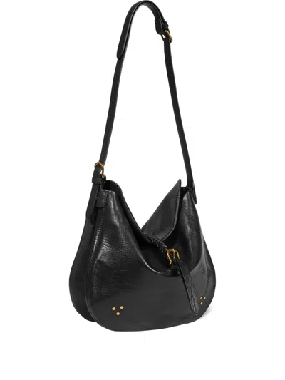 Jérôme Dreyfuss Luis Buckle Studded Shoulder Bag In Black
