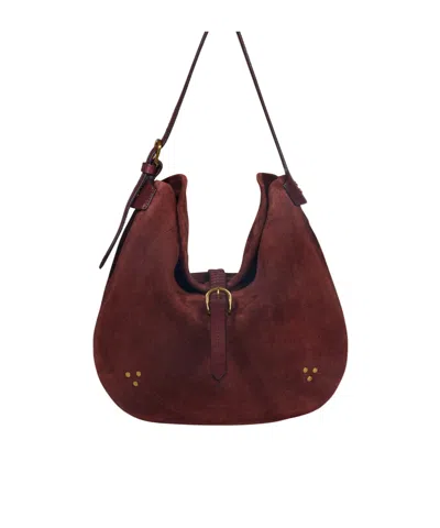 Jérôme Dreyfuss Luis Shoulder Bag In Burgundy