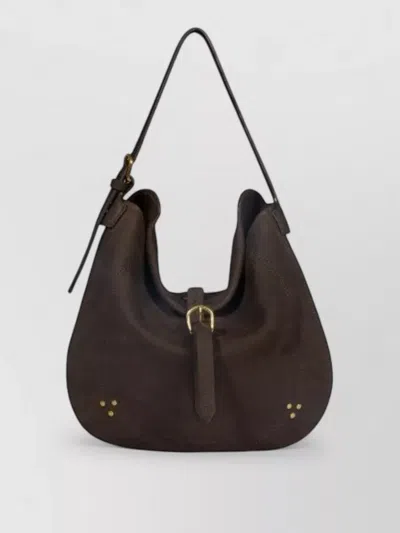 Jérôme Dreyfuss Luis Shoulder Bag Gold Tone Hardware Studs In Brown