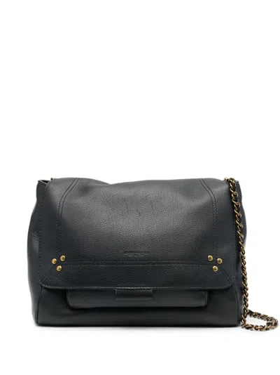 Jérôme Dreyfuss Lulu Raffia Shoulder Bag In Black