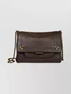 Jérôme Dreyfuss Lulu M Shoulder Bag With Chain Strap In Brown