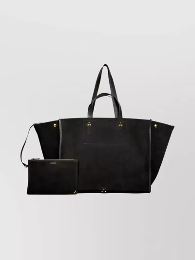 Jérôme Dreyfuss Luxe Suede Shoulder Bag With Dual Handles