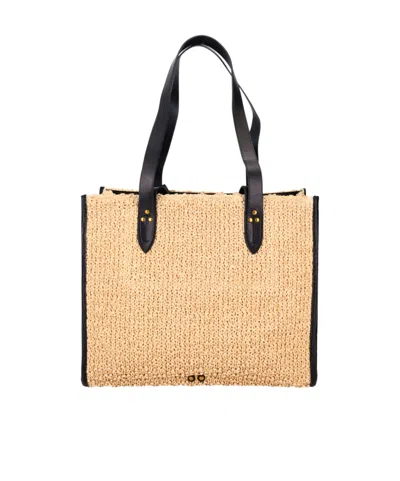 Jérôme Dreyfuss Medium Leon Woven Tote Bag In Nude