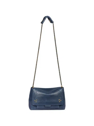 Jérôme Dreyfuss Medium Lulu Leather Shoulder Bag In Blue