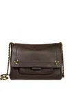 Jérôme Dreyfuss Lulu M Shoulder Bag With Chain Strap In Brown