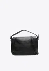 Jérôme Dreyfuss Medium Pepito Grained Leather Shoulder Bag In Black