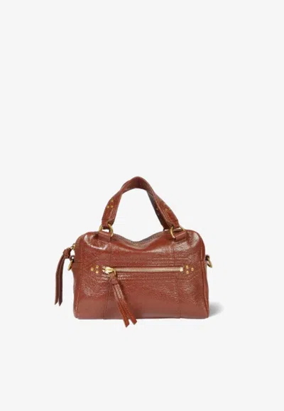 Jérôme Dreyfuss Mini Lucky Bowling Shoulder Bag In Brown