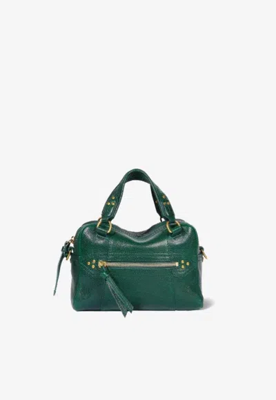 Jérôme Dreyfuss Mini Lucky Bowling Shoulder Bag In Green