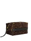 Jérôme Dreyfuss Mini Lucky Leopard-print Clutch Bag In Brown