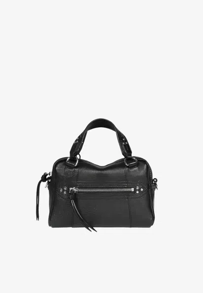 Jérôme Dreyfuss Mini Lucky Studded Shoulder Bag In Black