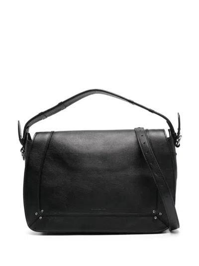 Jérôme Dreyfuss Jerome Dreyfuss Pepito Medium Leather Tote Bag In Black