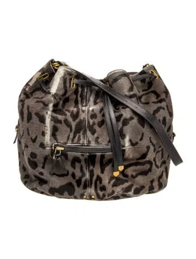 Pre-owned Jérôme Dreyfuss Ponyhair Hobo In Brown