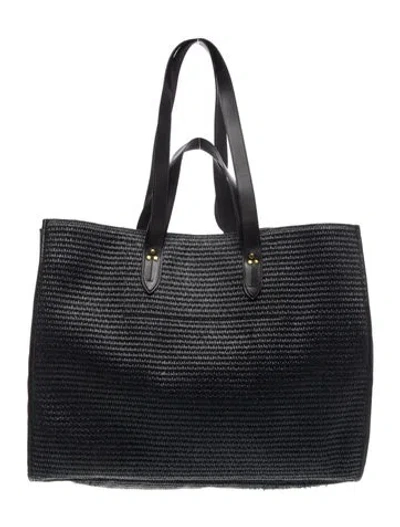 Pre-owned Jérôme Dreyfuss Raffia Tote In Gray