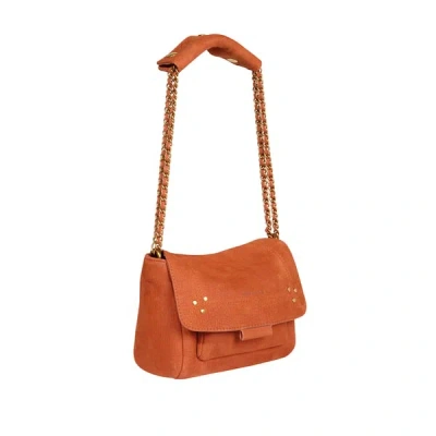 Jérôme Dreyfuss Sac Bandoulière Lulu S En Cuir Velours In Orange