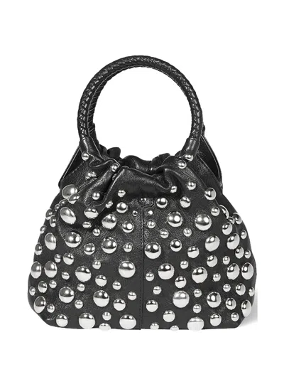 Jérôme Dreyfuss Small Gordi S Stud-embellished Bucket Bag In Black