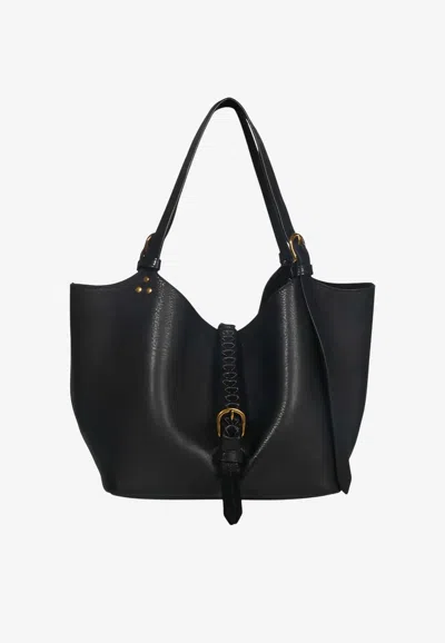 Jérôme Dreyfuss Small Joseph Leather Tote Bag In Black