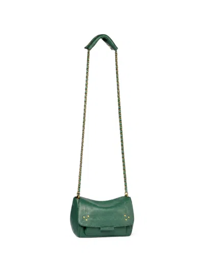Jérôme Dreyfuss Small Lulu Leather Shoulder Bag In Green