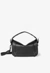 Jérôme Dreyfuss Small Pepito Leather Crossbody Bag In Black