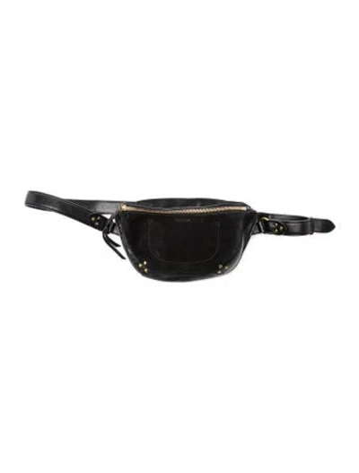 Pre-owned Jérôme Dreyfuss Suede Belt Bag In Black