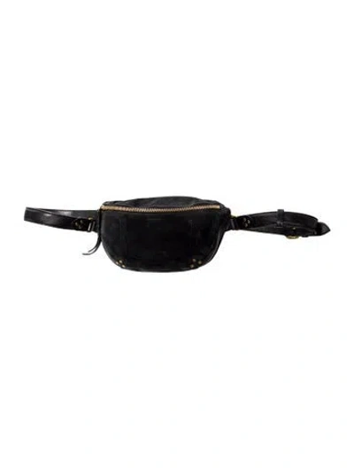 Pre-owned Jérôme Dreyfuss Suede Belt Bag In Black