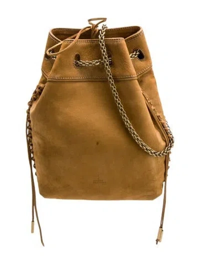 Pre-owned Jérôme Dreyfuss Suede Bucket Bag In Brown