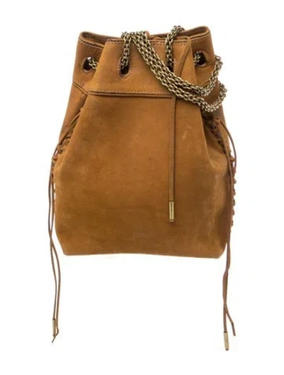 Pre-owned Jérôme Dreyfuss Suede Bucket Bag In Brown