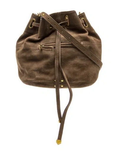 Pre-owned Jérôme Dreyfuss Suede Bucket Bag In Brown