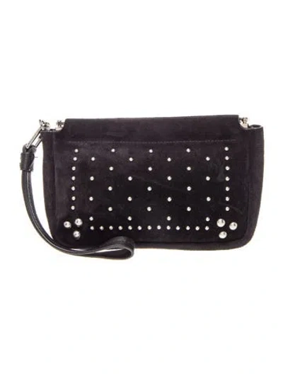 Pre-owned Jérôme Dreyfuss Suede Clutch In Black