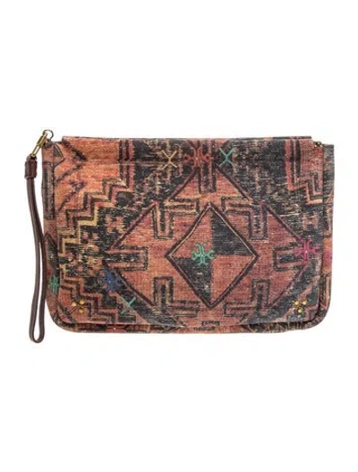 Pre-owned Jérôme Dreyfuss Suede Clutch In Red