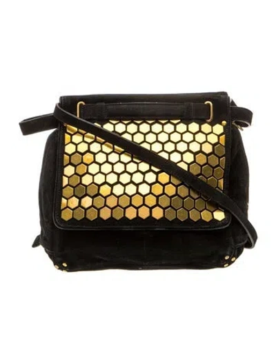 Pre-owned Jérôme Dreyfuss Suede Crossbody Bag In Black