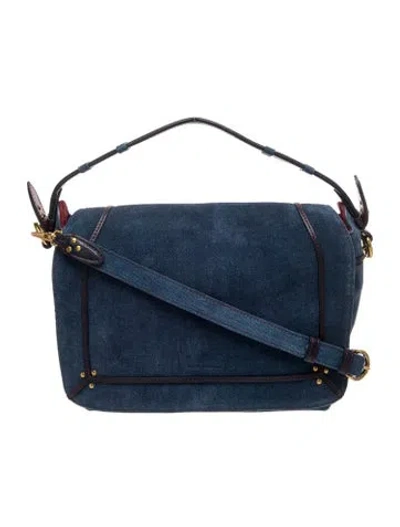 Pre-owned Jérôme Dreyfuss Suede Crossbody Bag In Blue