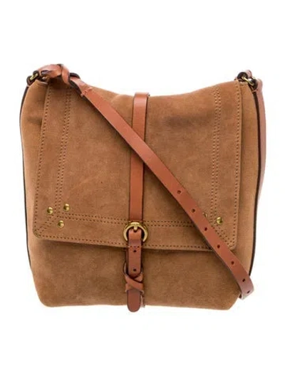 Pre-owned Jérôme Dreyfuss Suede Crossbody Bag In Brown