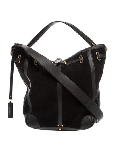 Pre-owned Jérôme Dreyfuss Suede Messenger Bag In Black