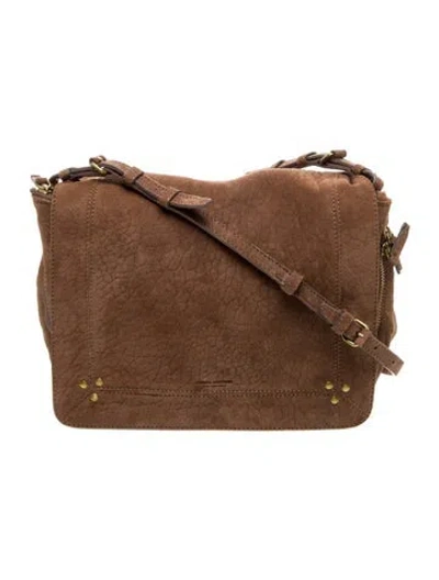 Pre-owned Jérôme Dreyfuss Suede Messenger Bag In Brown