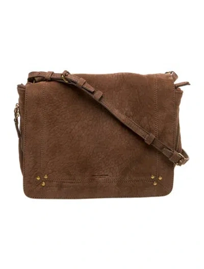 Pre-owned Jérôme Dreyfuss Suede Messenger Bag In Brown