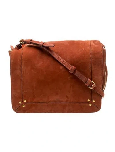 Pre-owned Jérôme Dreyfuss Suede Messenger Bag In Brown