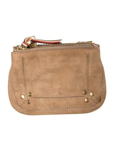 Pre-owned Jérôme Dreyfuss Suede Pouch In Neutrals