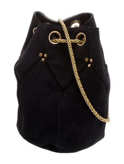 Pre-owned Jérôme Dreyfuss Suede Shoulder Bag In Black