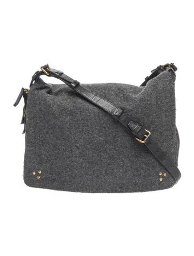 Pre-owned Jérôme Dreyfuss Suede Shoulder Bag In Black