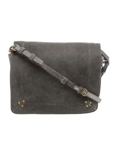 Pre-owned Jérôme Dreyfuss Suede Shoulder Bag In Grey