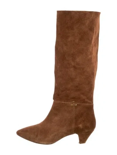 Pre-owned Jérôme Dreyfuss Suede Slouch Boots In Brown