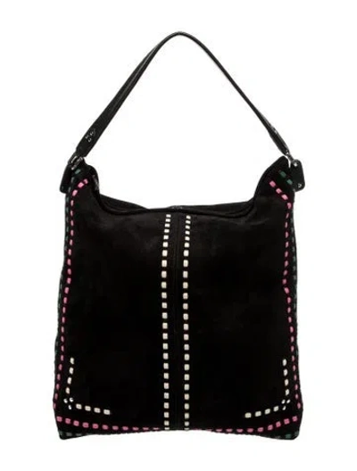 Pre-owned Jérôme Dreyfuss Suede Top Handle Bag In Black