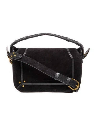 Pre-owned Jérôme Dreyfuss Suede Top Handle Bag In Black