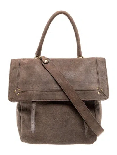 Pre-owned Jérôme Dreyfuss Suede Top Handle Bag In Brown